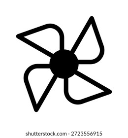 Ilustración de diseño de símbolo de Vector de icono de ventilador