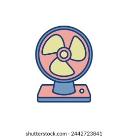 Icono de ventilador Plantilla de vectores Diseño de ilustración