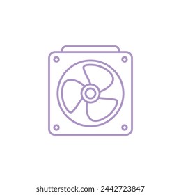Icono de ventilador Plantilla de vectores Diseño de ilustración