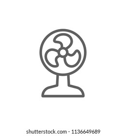 Fan icon vector in thin line style isolated