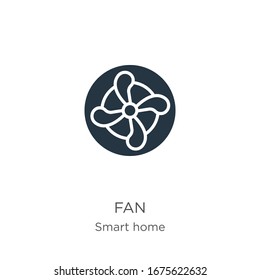 Fan icon vector. Trendy flat fan icon from smart house collection isolated on white background. Vector illustration can be used for web and mobile graphic design, logo, eps10