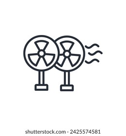 Fan icon. vector.Editable stroke.linear style sign for use web design,logo.Symbol illustration.