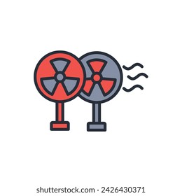 Fan icon. vector.Editable stroke.linear style sign for use web design,logo.Symbol illustration.