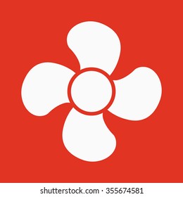 The fan icon. fan, ventilator, blower, propeller symbol Flat Vector illustration