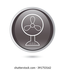 The fan icon. fan, ventilator, blower, propeller symbol. Flat Vector illustration. black icon