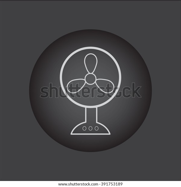 The fan icon. fan, ventilator,\
blower, propeller symbol. Flat Vector illustration. black\
icon