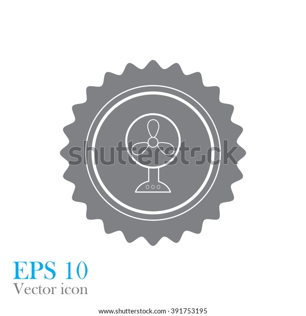 The fan icon. fan, ventilator, blower,\
propeller symbol. Flat Vector\
illustration