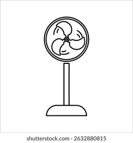fan icon. Ventilator, propeller, cooler, air conditioner - stock vector.
