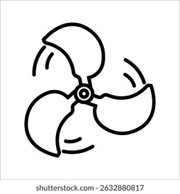 fan icon. Ventilator, propeller, cooler, air conditioner - stock vector.