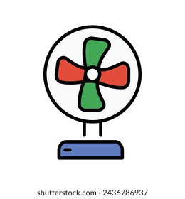 fan icon with white background vector stock illustration