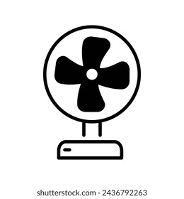 fan icon with white background vector stock illustration