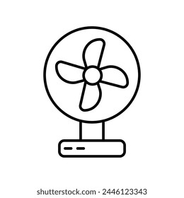 Icono de ventilador con fondo blanco Vector ilustración de stock