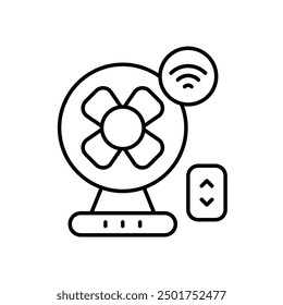 fan icon with white background vector stock illustration