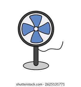 Fächersymbol auf weißem Hintergrund, Vektorgrafik