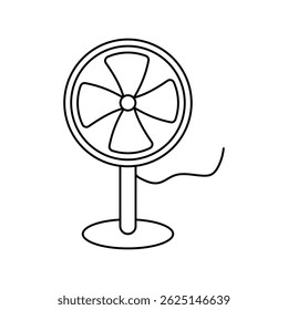 Icono de fan con fondo blanco Vector Ilustración de stock