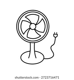 Icono de ventilador con fondo blanco Vector Ilustración de stock