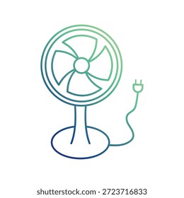 Icono de ventilador con fondo blanco Vector Ilustración de stock