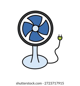 Icono de ventilador con fondo blanco Vector Ilustración de stock