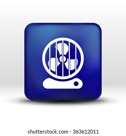 fan icon wind isolated cooling cold electric.