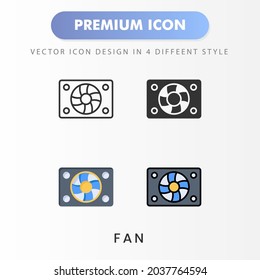 icono de ventilador para el diseño de tu sitio web, logotipo, aplicación, interfaz de usuario. Ilustración gráfica vectorial y trazo editable.