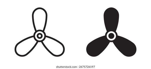Lüftersymbole eingestellt. Vektorgrafik