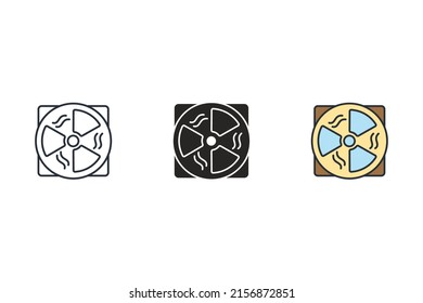 Fan icons  symbol vector elements for infographic web