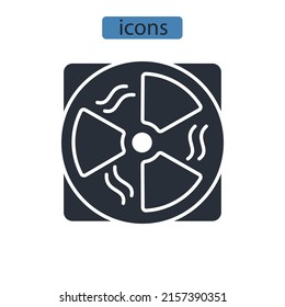 Símbolo de símbolo de ventilador elementos vectores para web infográfica