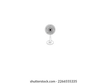 Fan icons. Vector illustration ,table fan, thin line style. isolated on white background ,  fans black and white isolated on white background and handheld fan icons isolated on a white background.