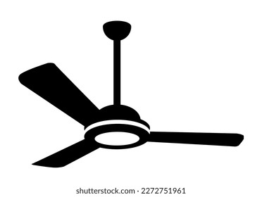 Fan illustration White background,black fan, 3 blade fan, Vector, for logo,Poster and Many more