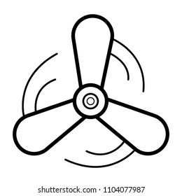 Fan isolated minimal single flat icon