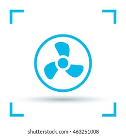 Fan isolated minimal single flat icon. Home line vector icon for websites and mobile minimalistic flat design.