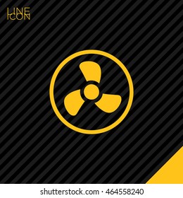 Fan isolated minimal single flat icon. Home line vector icon for websites and mobile minimalistic flat design.
