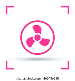 Fan isolated minimal single flat icon. Home line vector icon for websites and mobile minimalistic flat design.