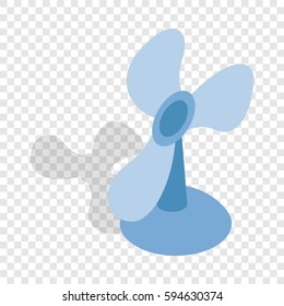Fan isometric icon 3d on a transparent background vector illustration