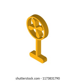 Fan isometric left top view 3D icon