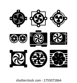 fan laptop icon or logo isolated sign symbol vector illustration - Collection of high quality black style vector icons
