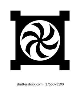 fan laptop icon or logo isolated sign symbol vector illustration - high quality black style vector icons
