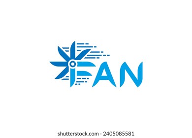 Fan letter wordmark creative logo design. 