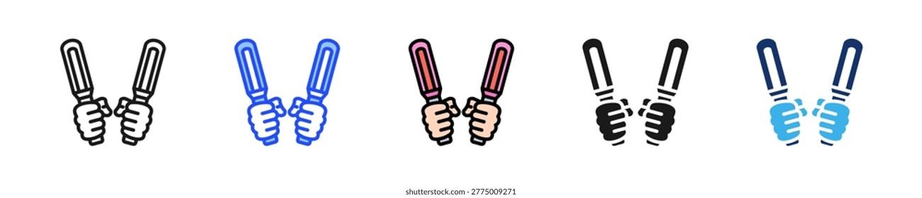 Fan Lightstick Icon Collection With Multiple Styles