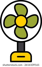 Fan Line Filled Vector Icon Design