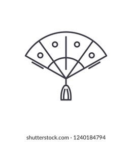 Fan line icon concept. Fan vector linear illustration, symbol, sign