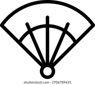 Vector de ilustración de icono de línea de ventilador