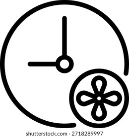 Vector de ilustración de icono de línea de ventilador