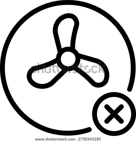 fan line icon illustration vector