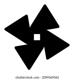 Fan line icon. Simple style air conditioning company poster background symbol. Logo design element. T-shirt printing. Vector for sticker.