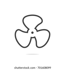 Fan line icon vector