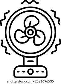 Fan Line vector Icon Design