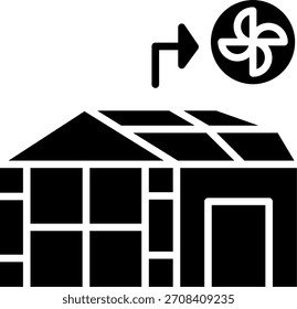 Diseño de icono de Vector de línea de ventilador