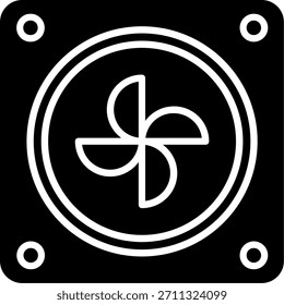 Diseño de icono de Vector de línea de ventilador