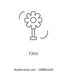 Fan linear icon. Fan concept stroke symbol design. Thin graphic elements vector illustration, outline pattern on a white background, eps 10.